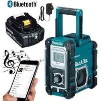 Makita DMR106 Job Site Radio Blue Bluetooth AM FM 7.2- 18v 240v + BL1830 Battery