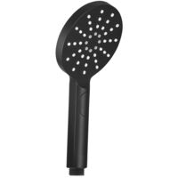 Black 3 Mode Round Shower Head ABS