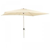 Signature Weave 2 x 3m Rectangular Table Parasol Sun Shade Umbrella Beige Canopy