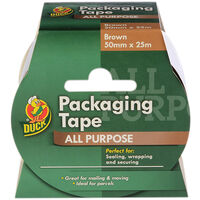 Shurtape 223554 Duck Tape Packaging Tape 50mm x 25m Brown SHU223554
