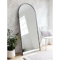Garden Trading Charlcombe Indoor Arched Leaning Mirror Large Iron Hallway Lounge