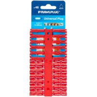 Rawlplug R-U1-RED-48-C Red UNO Plugs 6 x 28mm (Card 48) RAW68515