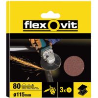 Flexovit 63642527561 Aluminium Oxide Fibre Disc 115mm Medium 50G Pack 10