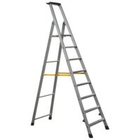 Zarges 42458 Trade Platform Steps, Platform Height 1.7m 8 Rungs ZAR42458
