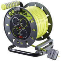 Masterplug OMU25134SL-PX PRO-XT Open Cable Reel 240V 13A 4-Socket 25m MSTOMU25134