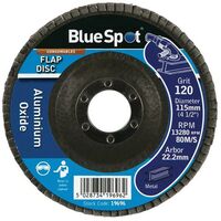 BlueSpot Tools 19696 Sanding Flap Disc 115mm 120 Grit B/S19696