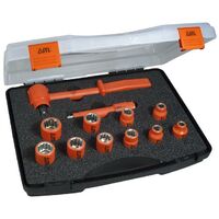 ITL Insulated UKC-03100 Insulated Socket Set of 12 1/2in Drive ITL03100