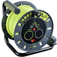 Masterplug OMU25132USL-PX PRO-XT Open Cable Reel 240V 13A 2-Socket & 2 USB (2.1A Shared) 25m MSTOMU25132