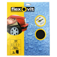 Flexovit 63642526301 Waterproof Sanding Sheets 230 x 280mm Coarse 180G 3 Pack