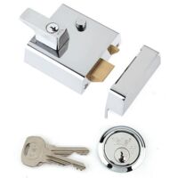 Yale Locks P1 Double Security Nightlatch 60mm Backset Chrome Finish Visi YALP1CHNL