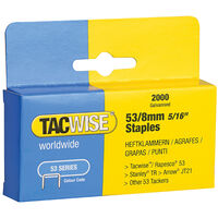 Tacwise 0335 53 Series 8mm Staples 2000 Pack - Type JT21 A Z5-53 R153 R353 TR150