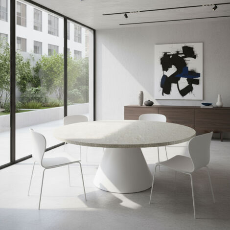 Mesa De Comedor De Madera De Abeto Maciza Ovalada Decowood En Tono Roble Medio De 200x75,2cm