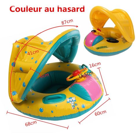 Bouee Siege Gonflable Parasol A Bebe Enfant 6 18 Mois 15kg Piscine Natation Fauteuil Baignoire Jouet