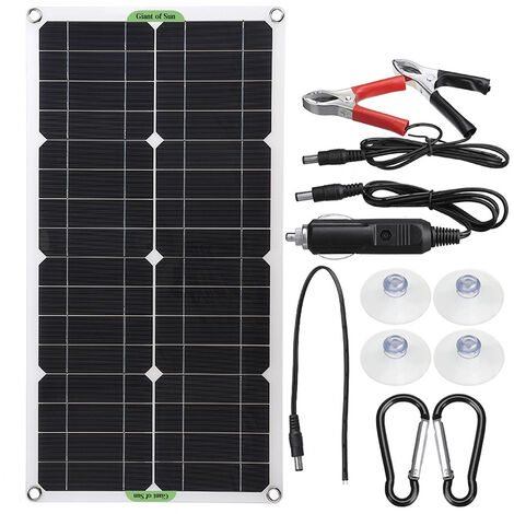 Kit Panneau solaire portable 18V 250W - Chargeur USB double DC avec controleur solaire 100A 550 x 290 x 30mm