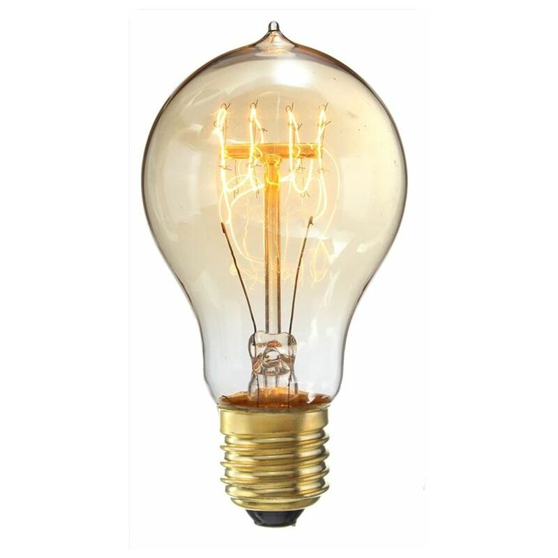 A19 / T45 / T185 / T300 en option ambre chaud pour luminaires décoratifs base E27 / E26 ampoule à incandescence vintage de 40 watts avec filament en spirale WZLOVE Ampoule Edison 