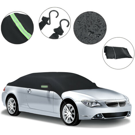 Demi-housse De Voiture Argentée PEVA Par VidaXL - Protection Extérieure, Taille XL, Neuve