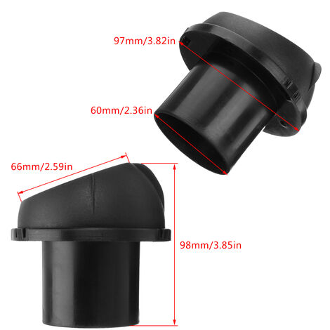 Connecteur Tuyau Chauffage 60 Mm Pour Eberspacher/Webasto - Raccord Noir En Plastique | Longueur 52 Mm