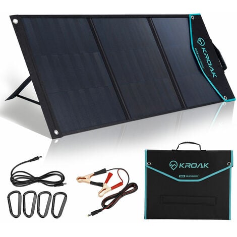 Kit solaire 50W 24V avec convertisseur Pour Cabanons Mobil home Porta