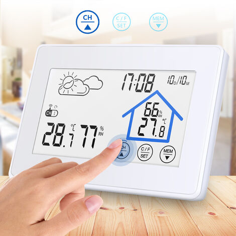 Station météo sans fil USB LCD Digoo réveil thermomètre hygromètre