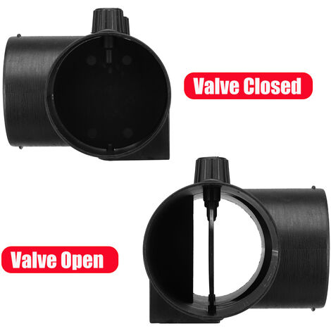 CONNECTEUR DE SORTIE Pi Ce En T Avec Vanne Fermable Rabat Distribution De Chale EUR 18,97