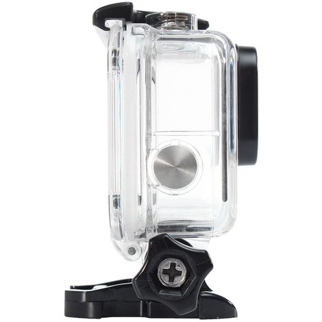 Housse de protection étanche Boîtier de boîtier de plongée sous-marine 45M pour caméra daction GoPro Fusion avec accessoires de support coque de remplacement transparente en alliage daluminium