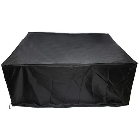 Housse de protection Meuble Table polyester L.200 x l.200 x H.85 cm noir