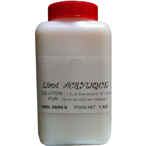 0-blanc-Liant acrylique 1L à diluer pour faire sa peinture