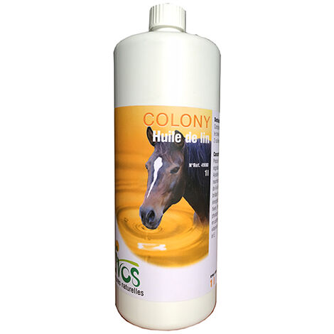 1L-incolore-Huile de lin pure cheval LIVOS 1L