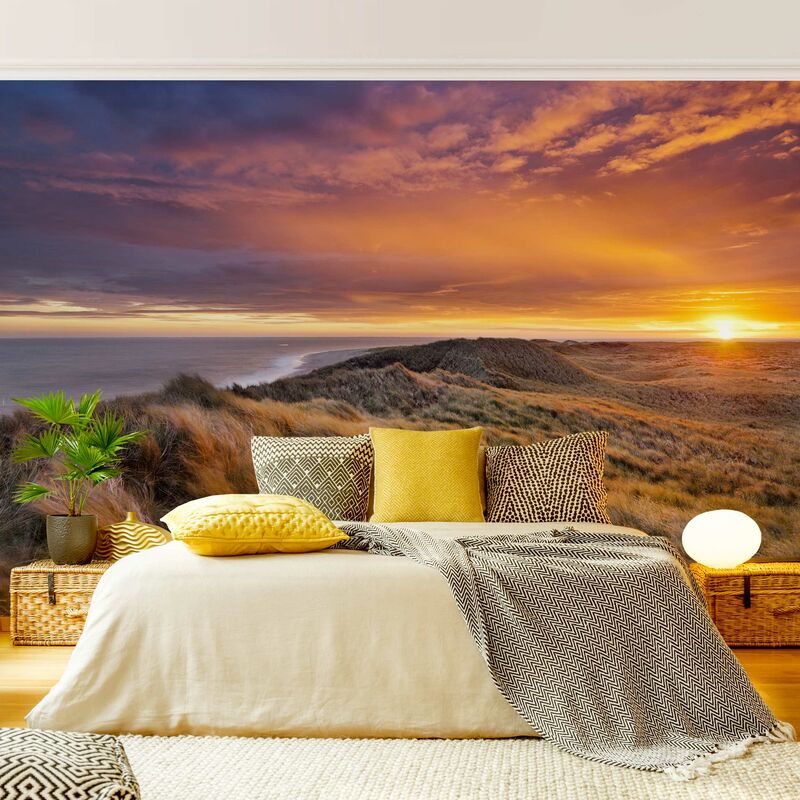 - Sylt - Premium HxB: Vliestapete auf Breit Sonnenuntergang 288cm Größe am x Sonnenaufgang Fototapete 190cm Strand