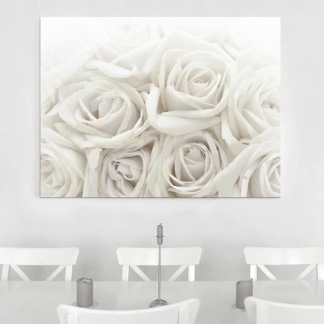 Glas-Bild Wandbilder Druck auf Glas 140x70 Deko Blumen & Pflanzen Rosen 