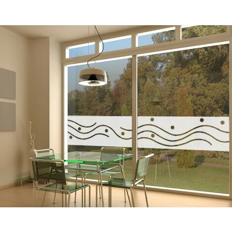 Fensterfolie - Sichtschutzfolie No.UL952 Wellen und Kreise 2