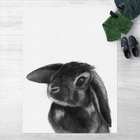 Soft Rabbit Antirutsch-Teppich 120x160 cm Farbe Schwarz