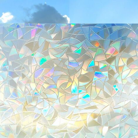 3D Regenbogen-Effekt Fensterfolie statisch haftend Größe HxB