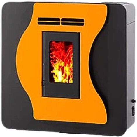 Interstoves – Poêle à granulés étanche CORINA 6 – Puissance 5.6 kW – Rendement jusqu'à 95.9 % – Programmable 7 jours – Installation murale compacte