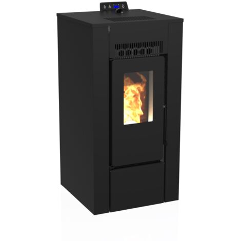 Poêle à granulés étanche 11kW – Autonomie 22h – Émissions 9,4 mg/Nm³ – Classe A+ – Sortie de fumée arrière – Ultra-compact