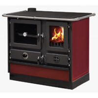 Interstoves – Cuisinière à bois Magnum Thermo MBS en fonte – Sortie côté gauche – Puissance 12kW – Double combustion pour économies d'énergie