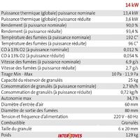 Poêle à granules MARINA 14KW Etanche Canalisable - Bordeaux + WIFI