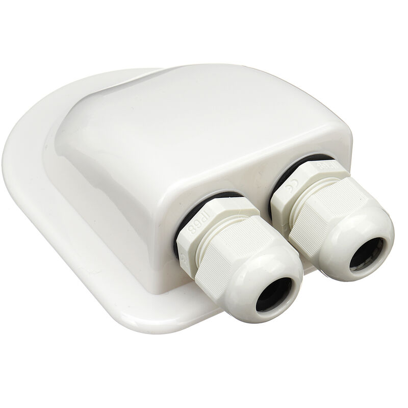 Wisebom Solaire Boîte De Câble Entrée De Câble, 2Pcs Double Boîte D'Entrée De Câble Étanche, ABS IP68 Boîte De Jonction Camping-Car/Caravane/Bateau Presse-Étoupe Pour Câbles De 2-6mm² (Noir