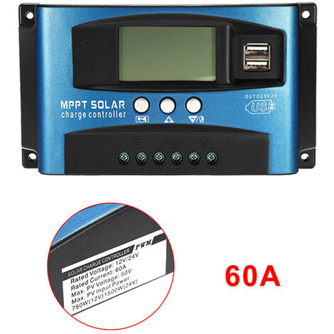 Régulateur solaire 60A PWM 12v / 24v