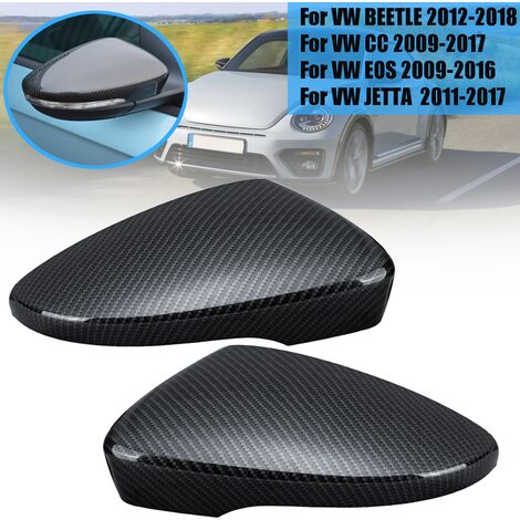 Coques De Rétroviseur Brillantes Noires Pour Fiat 500 (2012-2019) - Lot Gauche + Droite - Style Look Sportif - 1SH17KX7AA