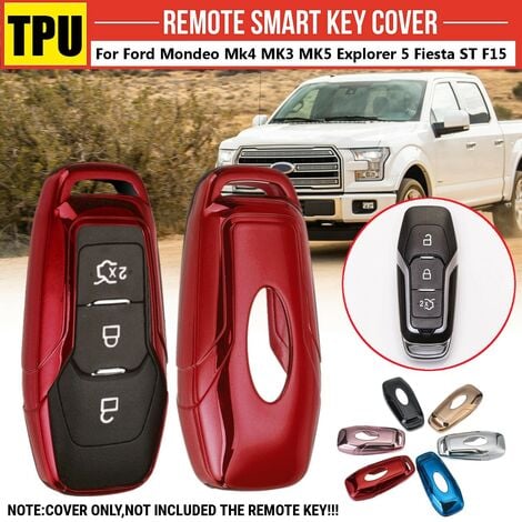 Housse de clé Ford - Housse de clé or / TPU / Housse de protection pour clé  de voiture