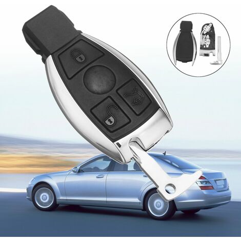 4 Bouton Remplacement Clé Couverture Porte-clé Télécommande Contrôle  Boîtier Coque pour Voiture 