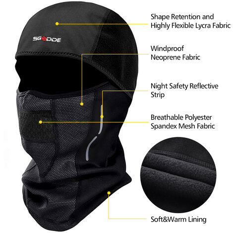 Masque facial Polaire Chaud Cagoule Masques Faciaux Avec Anti-buée Lunettes  Coupe-Vent Skull Cap Dust Masks Hiver