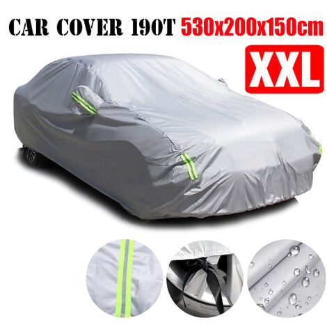 530x200x150cm grande Housse de voiture berline Bâche de voiture extérieure  étanche, pluie, protection anti-poussière Hasaki