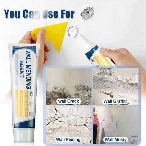 3 pièces 100g pâte de réparation de mur fissure agent de réparation pâte crème non toxique + grattoir Hasaki