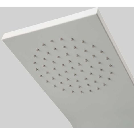 Columna de hidromasaje en aluminio blanco modelo Santorini