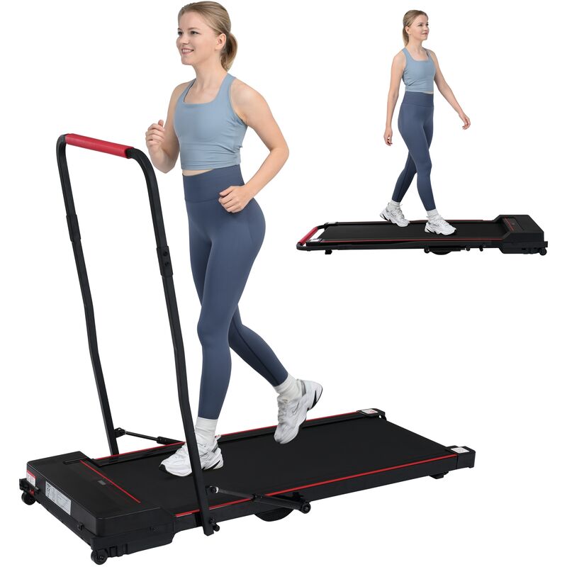 Capital Sports Workspace Fusion Tapis de course 1-12km/h & plaque vibrante  Bluetooth - Noir