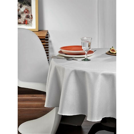 Protège Table Bulgomme - Nappe Ronde 135 cm - Blanc : : Cuisine et  Maison