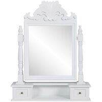 Hommoo Coiffeuse avec miroir pivotant rectangulaire MDF HDV30944