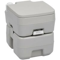 Hommoo Toilette portable de camping Gris 20+10 L